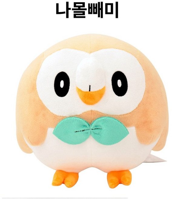 포켓몬스터 공식 라이센스 정품 나몰빼미 인형, 1개