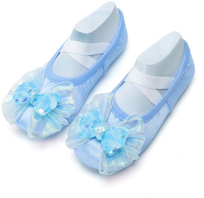 달콩슈 여아용 발레화 새틴 스팽글 리본 발레슈즈 DBS312