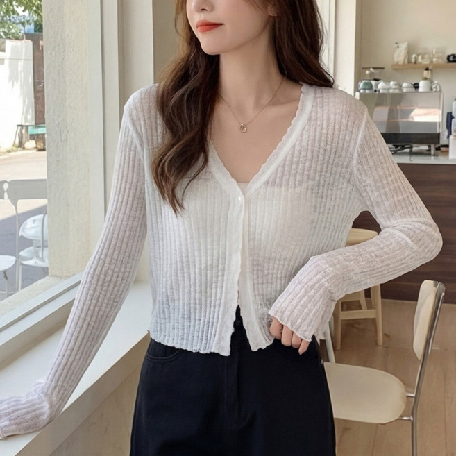 하미하미 시스루 여름 가디건