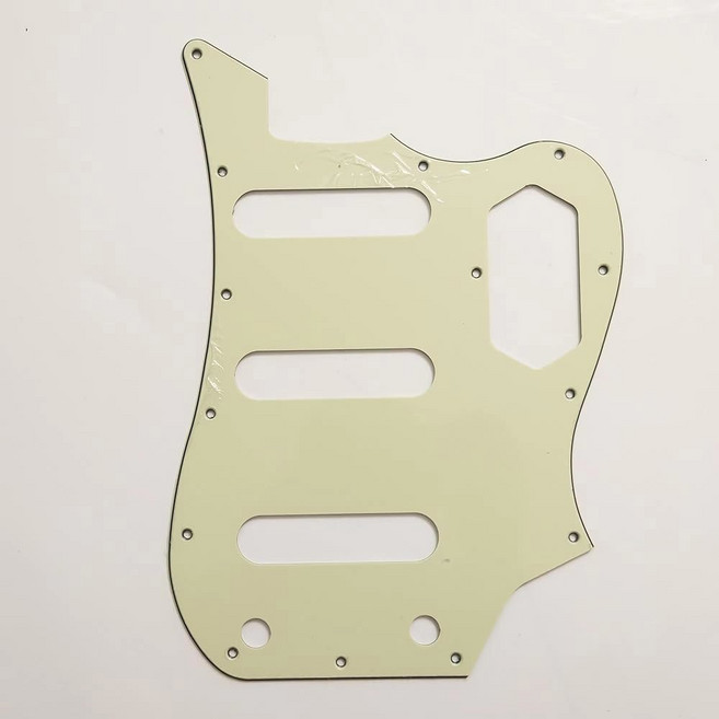 VI 베이스 기타 픽가드 펜더 스타일 모델 맞춤 설정 보호를 위한 장착 나사가 있는 멀티 컬러 스크래치 플레이트 블랙 호환됩니다, Vintage Green, 1개