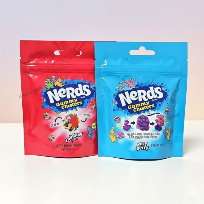 너즈 젤리 미국국민젤리 Nerds 레인보우+베리향, 1세트, 90g - 쿠팡
