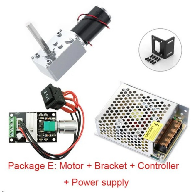 대형 토크 감소 웜기어 모터 51mm 긴 샤프트 5840 31ZY DC 12V/24V 고전력 3 100kg/cm 가역 자동 잠금 엔진, 07 12V 80RPM, 05 Package A, 01 0