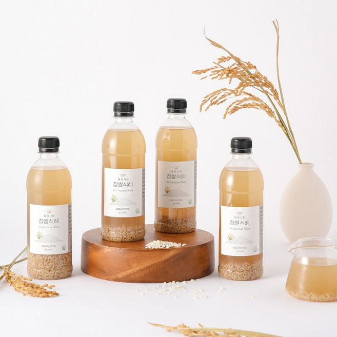 전통방식 그대로 만드는 프리미엄 수제 식혜 4종 찹쌀식혜, 4개, 500ml