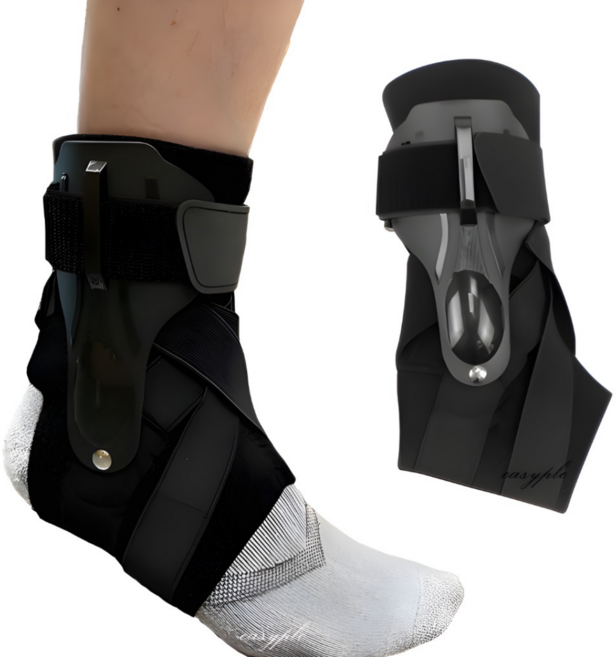 이지플 라이프 테이핑 방식 탄력 밴드 커버 발목 보호대, 1개, 블랙