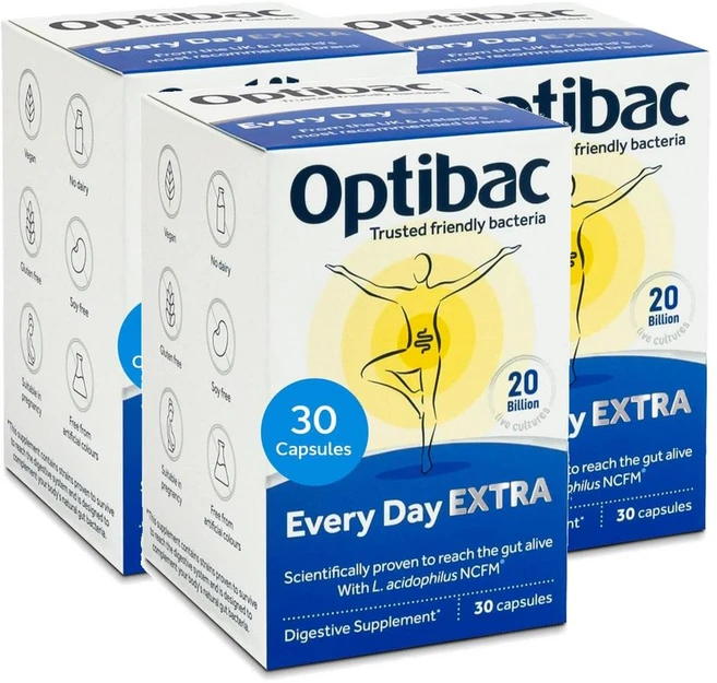 영국 옵티박 Optibac Every Day Extra 에브리데이 엑스트라 프로바이오틱스 200억 유산균 캡슐, 30정, 3개 - 쿠팡