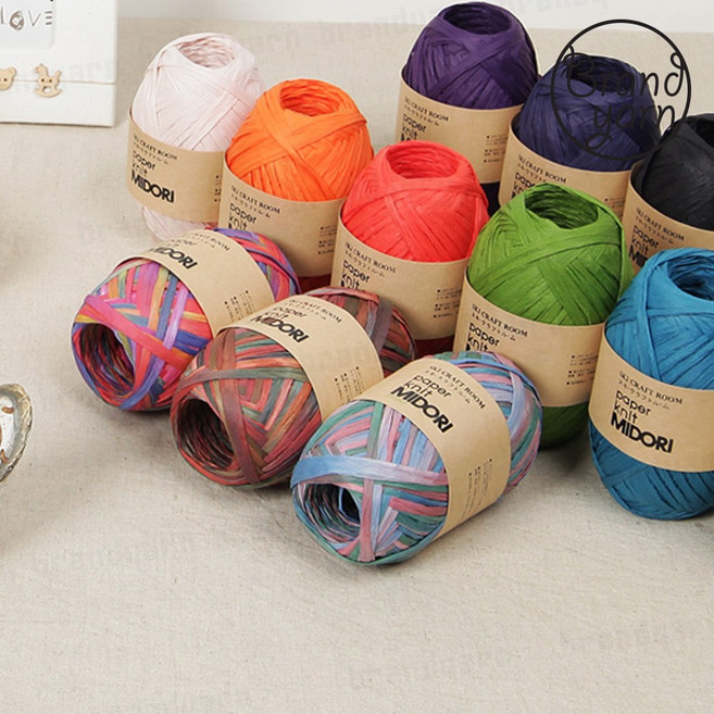 브랜드얀 미도리(1볼) 종이실 가방 소품 뜨개실, 502번 샌드베이지, 1개