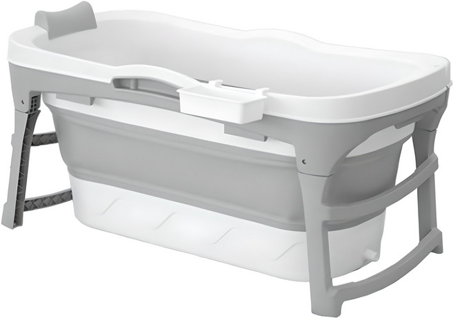 샤바스 스칸디나 폴딩 이동식 반신욕조, 그레이, 1개
