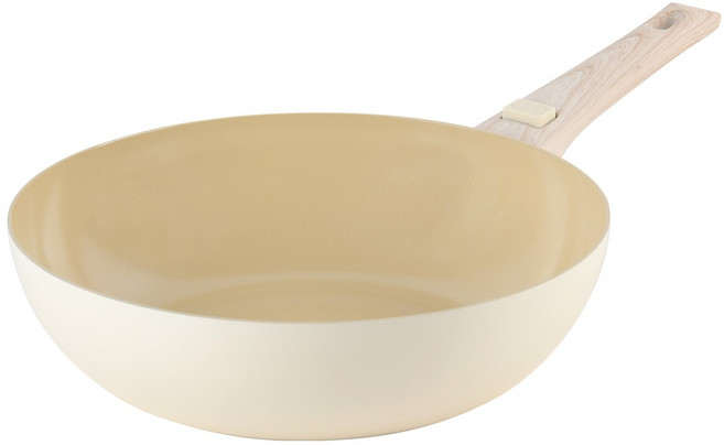 AURURA 궁중팬 인덕션 가스레인지 겸용 세라믹코팅 공간절약 핸들 주방용 조리기구 웍 WOK, 1개, 30cm