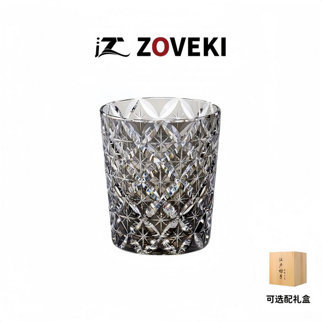 ZOVEKI 七寶水晶威士忌酒杯 豪華玻璃杯 輕奢酒吧家用, 1個, ZOVEKI(匠心爲本 手工製作),七寶(透明)