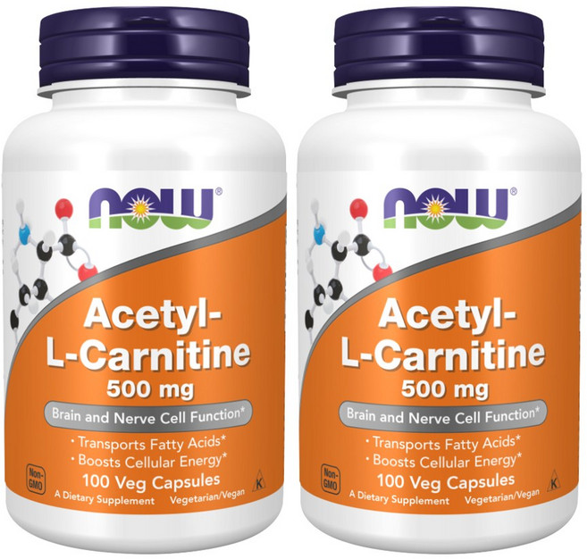 나우푸드 아세틸-L-카르니틴 500mg 베지 캡슐, 100정, 2개