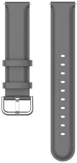 華米 AMAZFIT stratos 1/2/2S 22mm 皮錶帶 腕帶, 1個, 圓尾-灰色