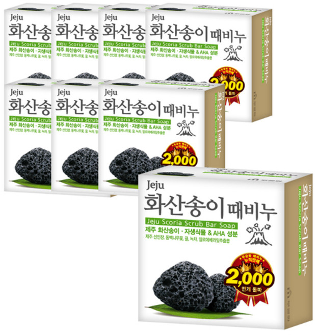무궁화 화산송이 때비누 100g x 8개, 8개입