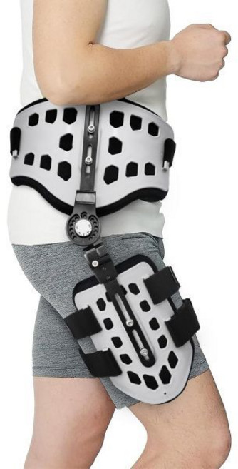 고관절 외전 보조기 여성 및 남성용 좌골 통증 완화를 위한 지지 관절 통증을 보호기 유니버설, Gray, 1개