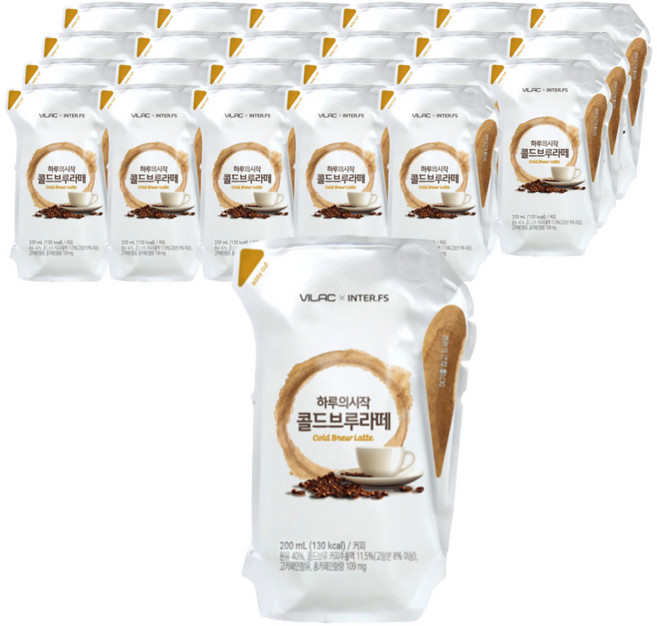 비락 하루의 시작 콜드브루 라떼, 200ml, 24개