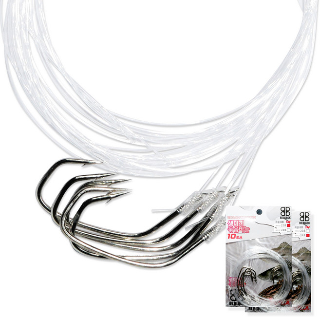 외수질채비 대용량 생미끼 묶음바늘 세이코 민어 농어 붉바리 백조기, 1개, 30개입