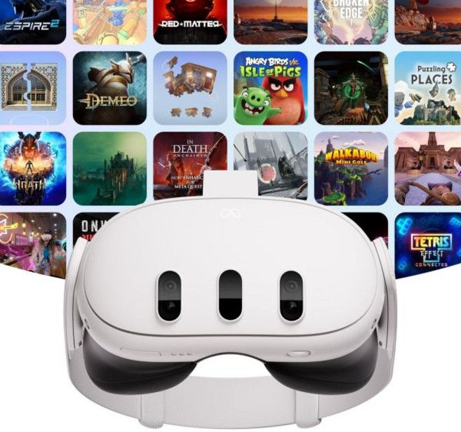 메타 퀘스트 3 512GB | VR 헤드셋 30 더 선명한 해상도 2배 그래픽 처리 능력 전선이 없는 가상 현실 3개월간의 호라이즌 평가판이 포함된 40개 이상의 게임에 액세스, Meta Quest, 512GB (Includes Subscription &