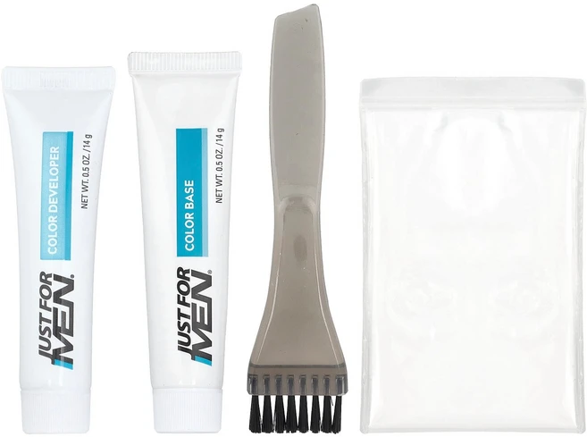 Just for Men 콧수염 및 턱수염 브러시인 컬러 젤 M-10/15 블론드 다회용 키트 1개, JustforMen콧수염및턱수염브러시인컬러젤M1015블 - 쿠팡