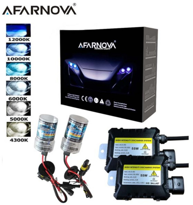 Aparnova HID 키트 제논 H1 H3 H7 H8 H9 헤드라이트 전구 4300k 5000K 6000k 범용 램프 55W, 04 8000 K 화이트 블루, 01 55W xenon Kits, 05 H1