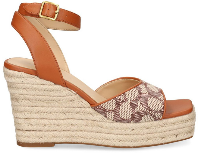 코치 우븐 에스파드리유 웨지 샌들