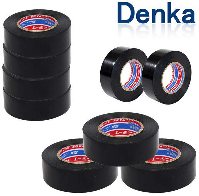 공구생활 일본 전선 테이프 전기 절연 10m, 블랙, 1개