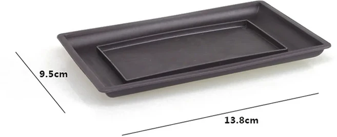 1PC 플라스틱 꽃 냄비 발코니 광장 분재 그릇 보육 모조 직사각형, 04 RST