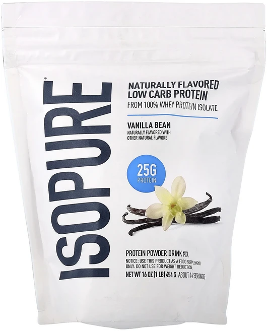 몸관리하세요 겨울입니다 Isopure 저탄수화물 단백질 파우더 드링크 믹스 바닐라빈 454g(1lb) 특별관리진행, Isopure저탄수화물단백질파우더드링크믹스바닐라빈454, 454g, 1개 - 쿠팡