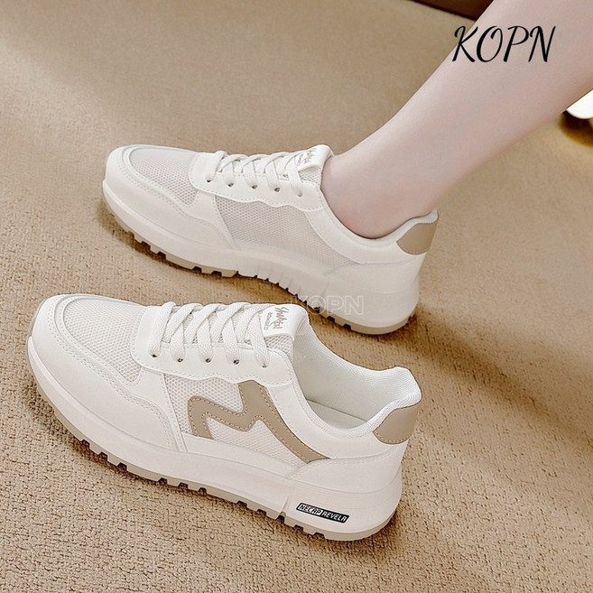 KOPN 큰 사이즈 봄가을 그물면 통기 소백 신발 캐주얼 운동화 백합 달리기 신발녀