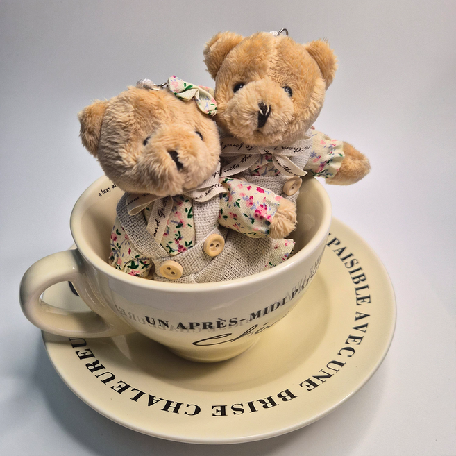 (2개 한세트) 귀여운 커플 곰돌이 인형키링_라이라이