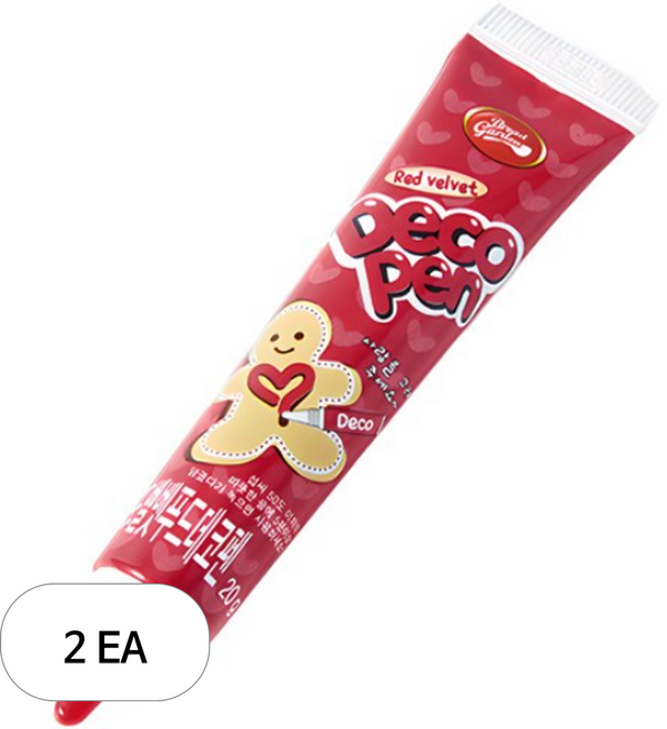 브레드가든 초코펜 레드벨벳 데코펜, 20g, 2개