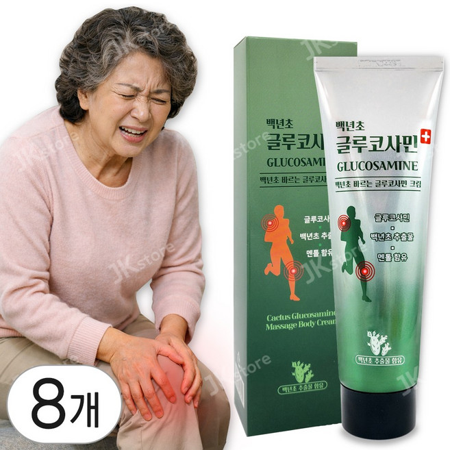 나담코스 백년초 바르는 글루코사민 Massage Body Cream 150ml, 8개