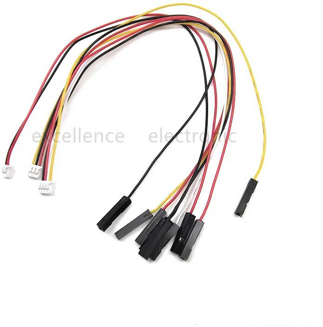 5Pcs JST 1.25mm ~ 2.54mm 1P 케이블 10/15/20cm 남성 여성 2P/3P/4P/5P/6P/8P/10P 연결 와이어, 01 Dupont Female, 05 10P, 02 15cm