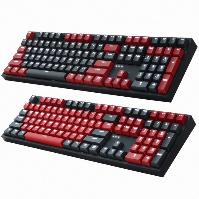 콕스 COX CK108 레드/다크그레이 게이트론 LED 게이밍 기계식 (S1 녹축)