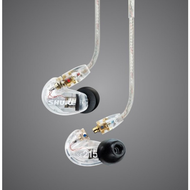 舒爾 SHURE 入耳式監聽耳機 公司貨 保固兩年 送原廠袋 限量, 透明,SE215(標準款無麥)