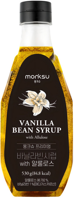 몽크슈 프리미엄 바닐라빈시럽 WITH 알룰로스, 530g, 1개