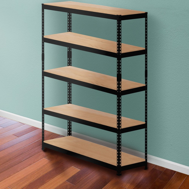 스피드랙 V2 스탠드 선반 5단 1100 x 500 x 2100 mm, 블랙