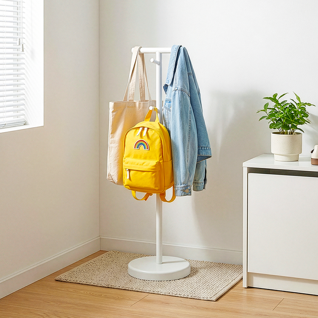 도파밍 매직행거 가방걸이 스탠드 행거, 화이트