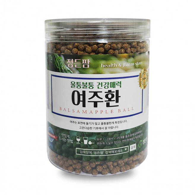 도모아 정든팜 여주환 이중밀폐통 350g 여주분말환 90프로, 1개