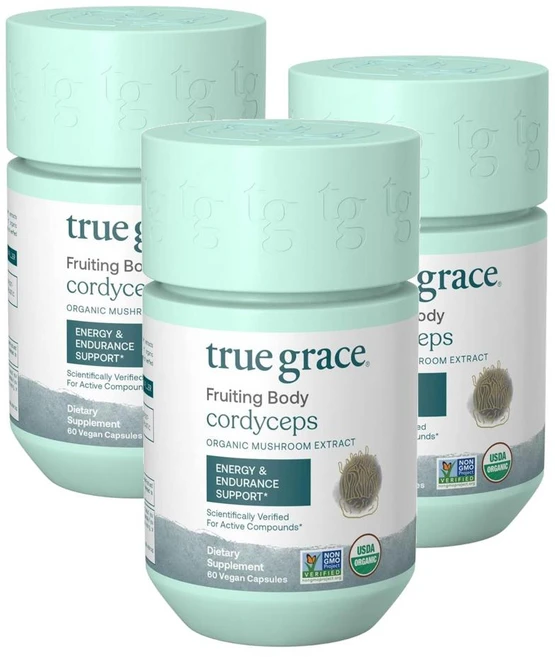 트루그레이스 코디셉 동충하초 버섯 True Grace Cordyceps, 3개, 60정 - 쿠팡