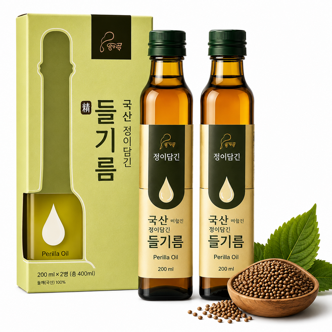명가랑 국내산 들기름, 10개, 200ml