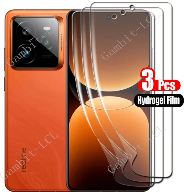 Realme GT 7 Pro 6.78" RealmeGT7Pro GT7Pro 유압 소프트 하이드로겔 필름 전체 보호 화면 커버, 01 3개 조각, 01 하이드로겔 필름, 01 For Realme GT7 Pro