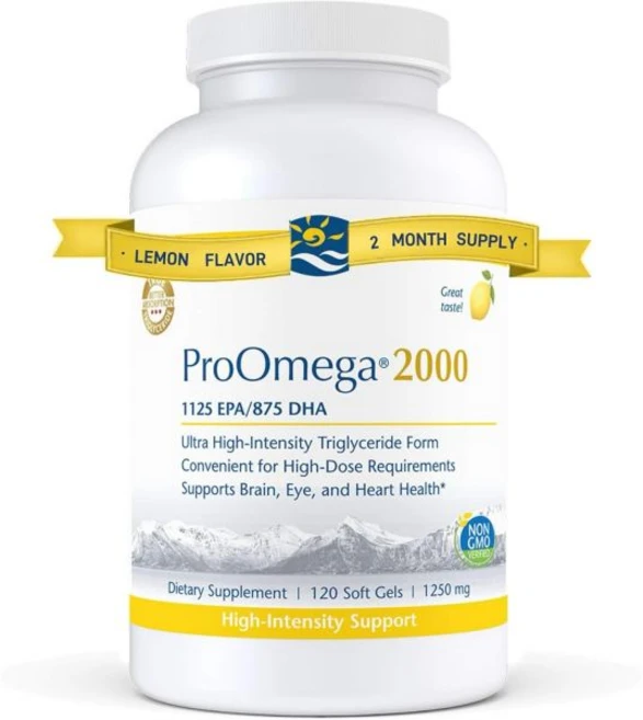 알티지 불포화지방산 눈 ProOmega 2000 2150mg 초 포뮬러 뇌 비유전자 증균제 레몬 맛 120 카운트, ProOmega 2000 2150mg 초 포뮬러 뇌 눈, 1개, 120정 - 쿠팡