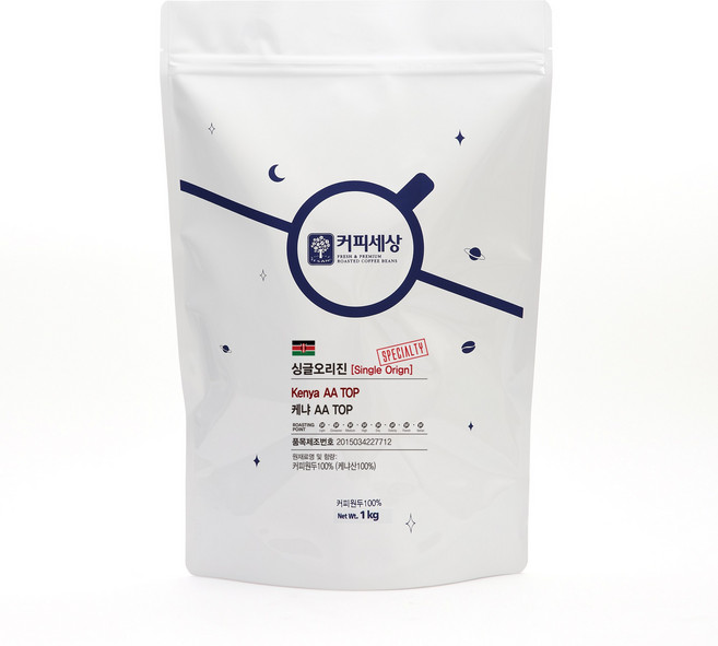 커피세상 스페셜티원두 케냐 AA TOP, 1kg, 1개, 홀빈(분쇄안함)