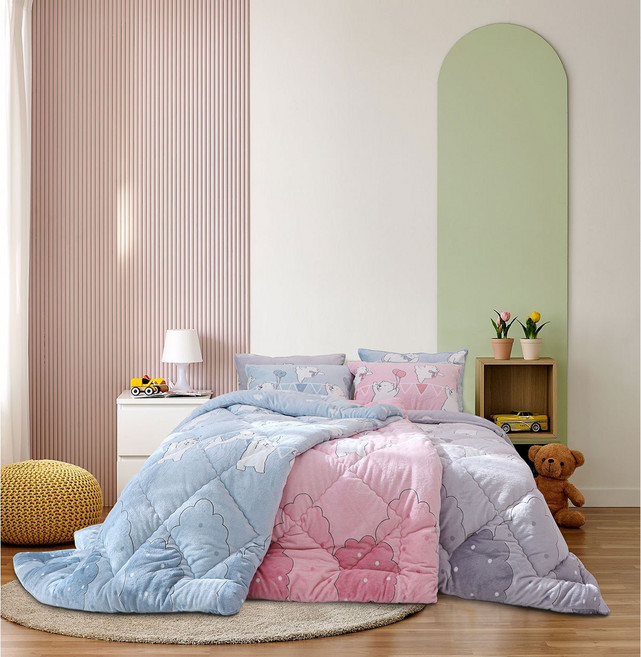 데코카페트 극세사 이불 담요 아기 싱글 퀸