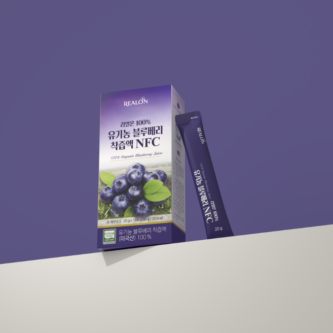 유기농 블루베리 착즙액 원액 그대로 NFC [원산지 미국산], 1박스, 20g