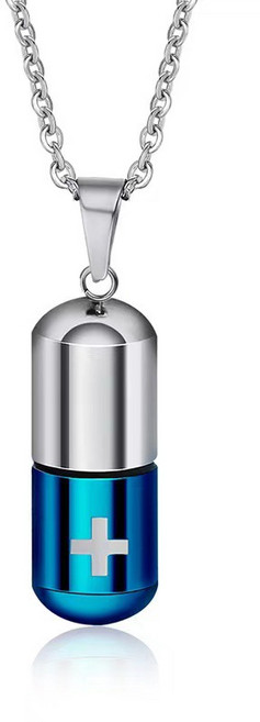 써지컬 알약 보관함 방수 방진목걸이 생존 목걸이 니트로글리세린 목걸이 심근경색 알약 보관함