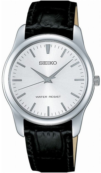 세이코 스피릿 남성 가죽 손목시계 SCXP031
