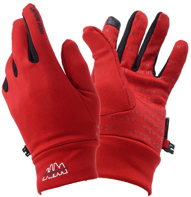 지원군몰 플렉스 기모 등산장갑 남성 여성 가을 겨울 트레킹장갑, 빨강(여성용), 1개