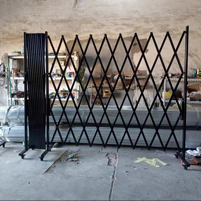 블랙 펜스 주차장 이동식 노랑/검정 옐로우블랙 안전펜스 자바라대문 바리케이드 출입문, 1개