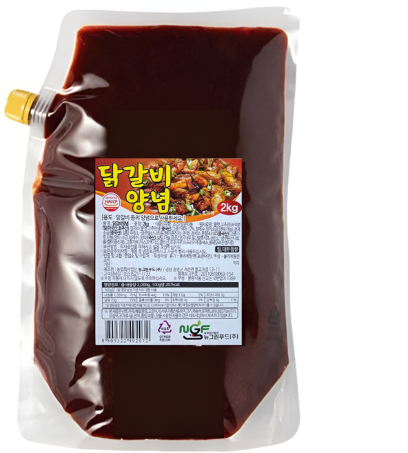 뉴그린 닭갈비 양념장 소스 2kg, 1개