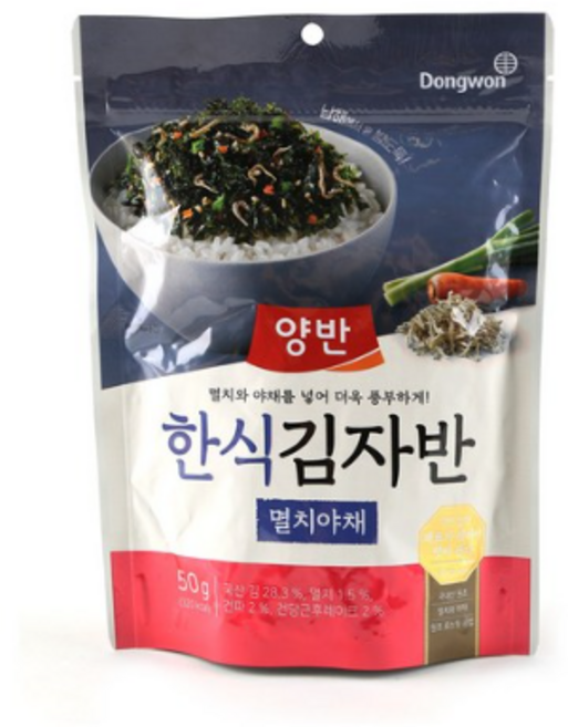 동원 양반 한식 김자반 멸치야채, 50g, 1개